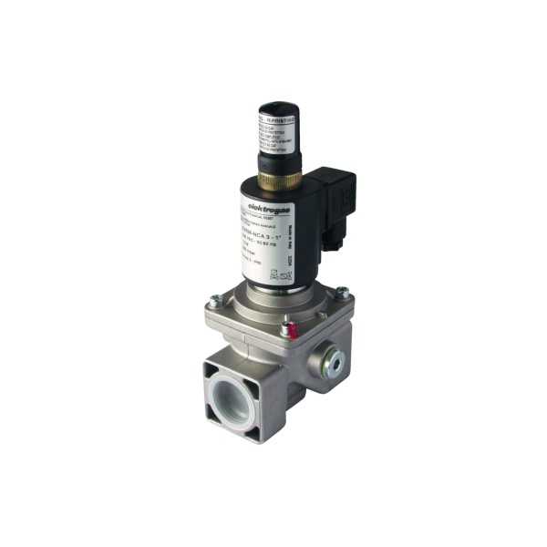Electrovanne gaz à réarmement manuel NF Aluminium 3/8\' 600mBar