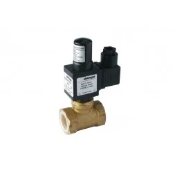 Electrovanne gaz à réarmement manuel NO laiton 3/4\' 600mBar