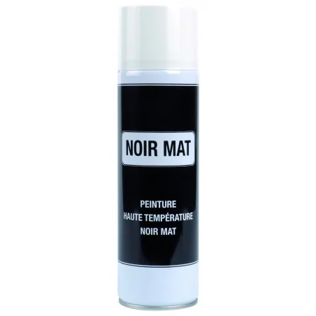 Bombe peinture noire mat 500° C