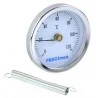 Thermomètre à bracelet en inox D.63 de 0 à +120°C
