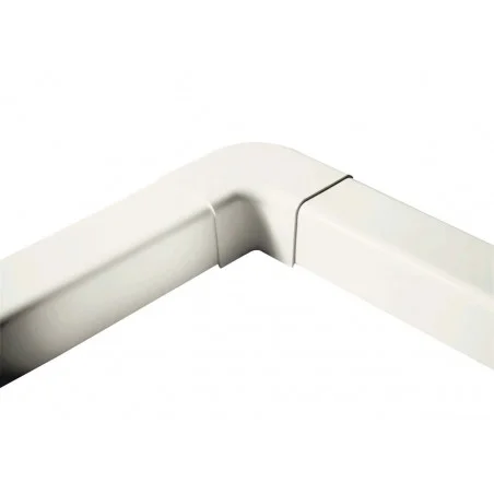 Coude plat 90° 80 mm blanc pur Coude plat 90° 80 mm blanc pur