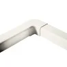 Coude plat 90° 80 mm blanc pur