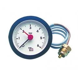 Manomètre rond avec capillaire