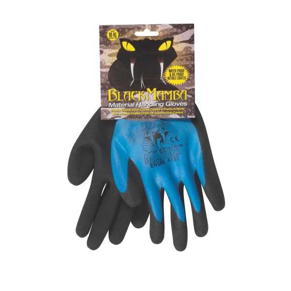 Paire gants nylon / nitrile étanche L