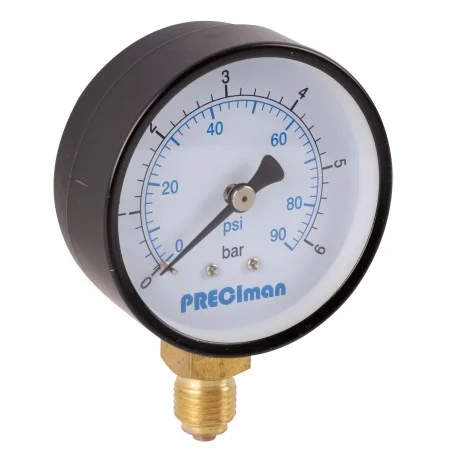 Manomètre acier vertical D63 0/10bar G1/4'