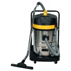 Aspirateur inox 70L + chariot