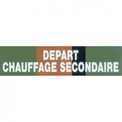 Etiquette eau refroidissement retour