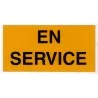 Etiqueta en servicio