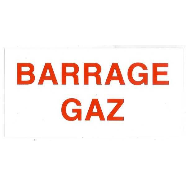 Gas dam label