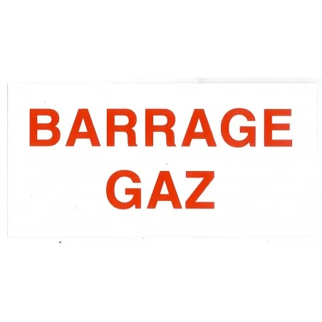 Gas dam label