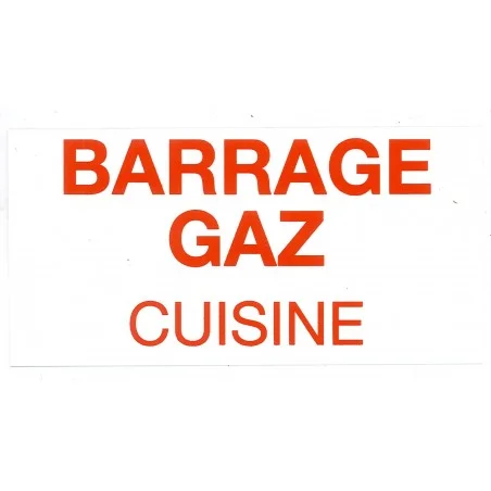 Label Barrage Gas kitchen