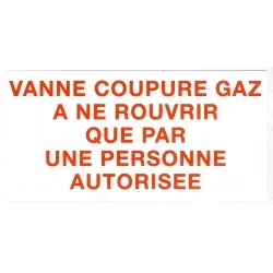 Label Valve gas cut