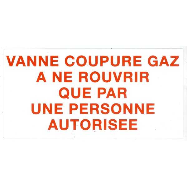Label Valve gas cut