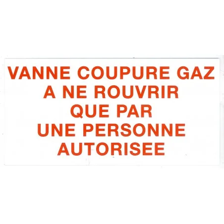 Label Valve gas cut