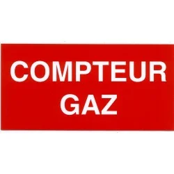 Etiqueta del metro de gas