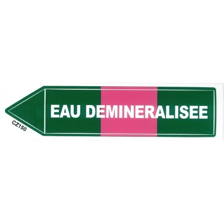 Etiqueta de agua desminé