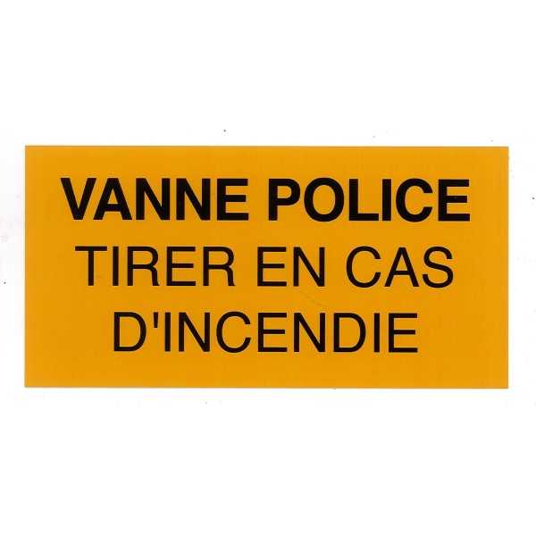 Font valve label