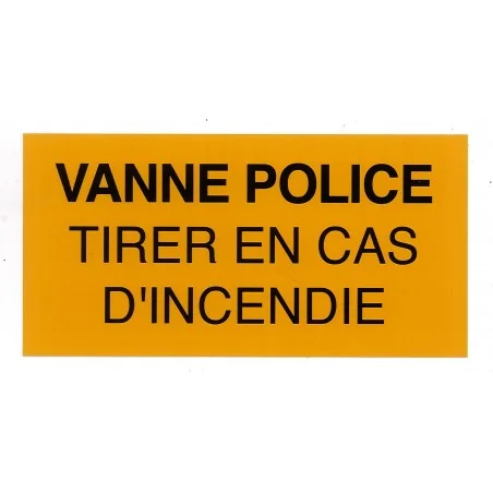 Font valve label