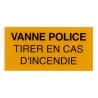 Font valve label