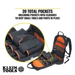 Tradensman Pro Tool Mochila 39 Bolsillos Negros