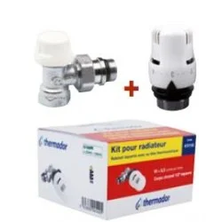 KIT DERECHO DOS PIEZAS PARA RADIADOR 1/2 "