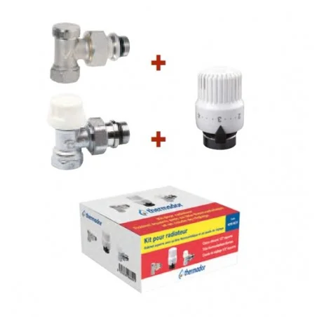 Kit cuadrado revertido de tres piezas para el radiador 1/2 "