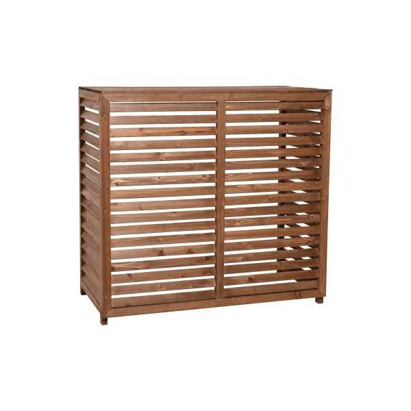 Cubierta de aire acondicionado tratado de madera - tamaño L - 1000x500x950mm