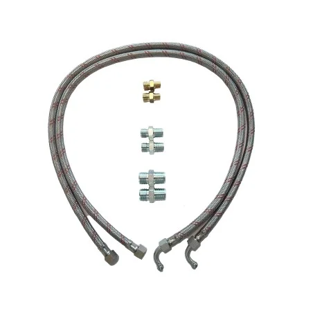 Lot de 2 flexibles avec 6 raccords Lot de 2 flexibles avec 6 raccords