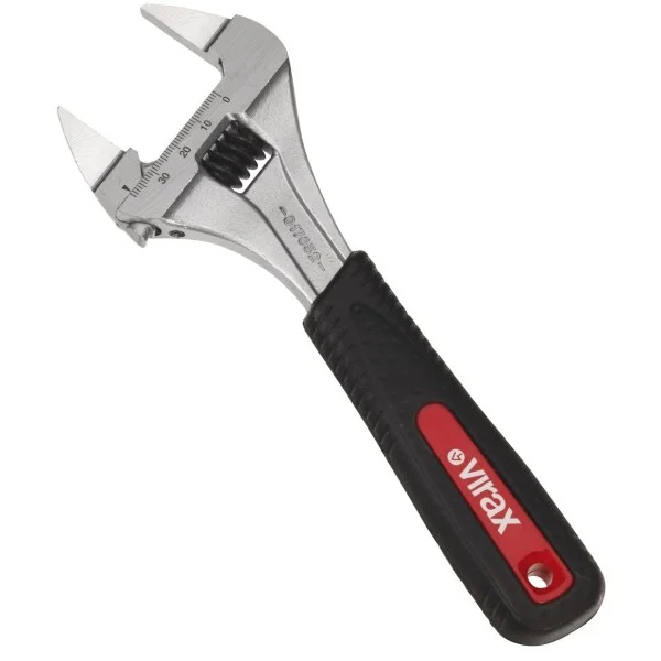 Cle a molette 8" a mors extra fins - 017052
