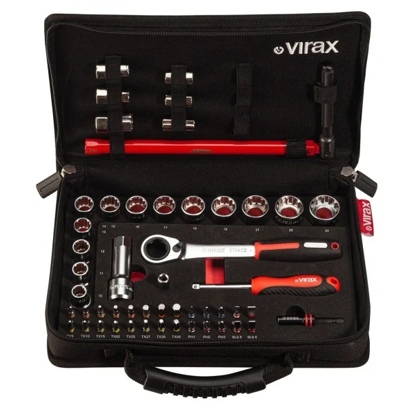 Coffret cle robinet + douil trav - 51pcs - 310410
