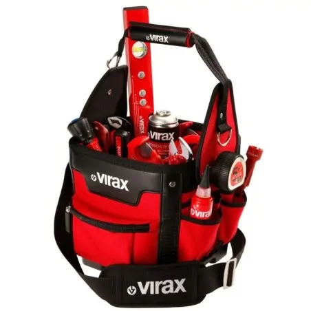 Sac-seau textile avec porte outils - 382655 Sac-seau textile avec porte outils - 382655